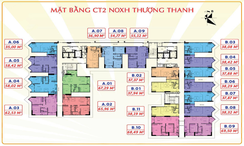 Mặt bằng Dự án Him Lam Thượng Thanh